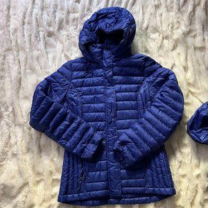 32 Degree Heat Blue Ultra Light Down Filled Packable Jacket Size X-Small
